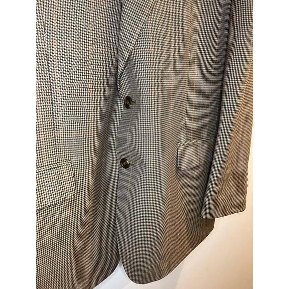 Lauren Ralph Lauren Houndstooth Sports Coat‎ 100% Wool Size 46 Regular Academia - Picture 3 of 9